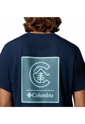 Camiseta Hombre Columbia CSC LOGO BACK TEE Azul Columbia