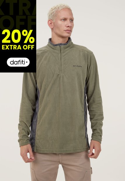 Buzo Verde Oliva-Gris Columbia Klamath Range II Half Zip