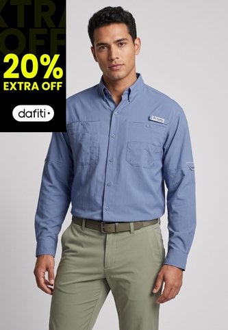 Camisa para Pesca Columbia Tamiami II Azul Columbia