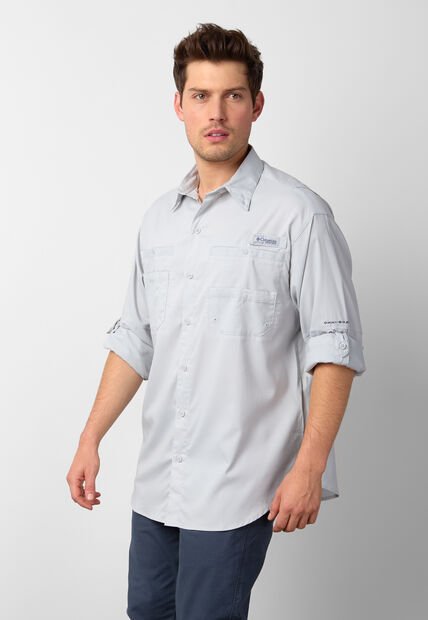 Camisa Columbia Tamiami II LS Gris