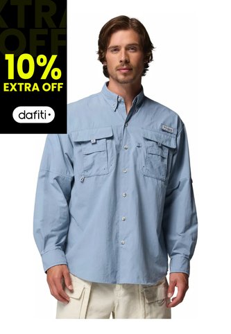 Camisa Hombre Columbia Bahama Ii L/S Shirt Azul Columbia Columbia
