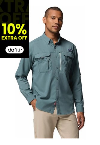Camisa Hombre Columbia Bahama Elite Ls Gris Columbia Columbia