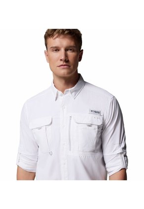 Camisa Hombre Columbia BAHAMA ELITE LS Blanco Columbia