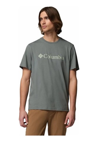 Camiseta Hombre Columbia Csc Basic Logo Tee Verde Columbia Columbia
