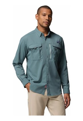 Camisa Hombre Columbia Bahama Elite Ls Gris Columbia