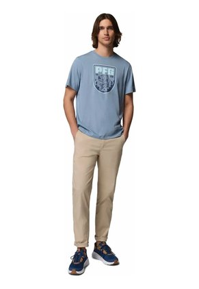 Camiseta Hombre Columbia Pfg Shield Ss Azul Columbia