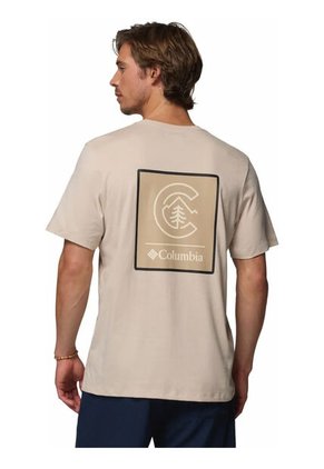Camiseta Hombre Columbia CSC LOGO BACK TEE Beige Columbia