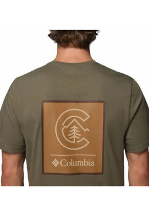 Camiseta Hombre Columbia CSC LOGO BACK TEE Verde Columbia