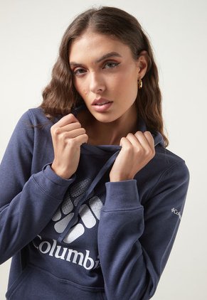 Hoodie Azul Navy-Blanco Columbia Trek Graphic