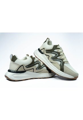 Teni Hombre Casual -Herreros- Snake Beige Verde