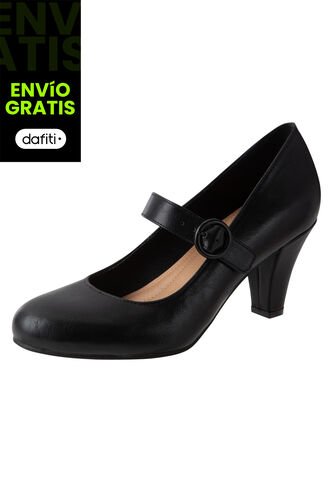 Zapatos Kimberlee De Tacón Para Mujer  Negro Comfort Plus 191056 Comfort