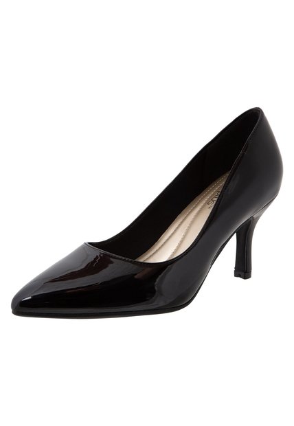 Zapatillas Puntiagudas Janine Para Mujer Negro Comfort Plus 191044