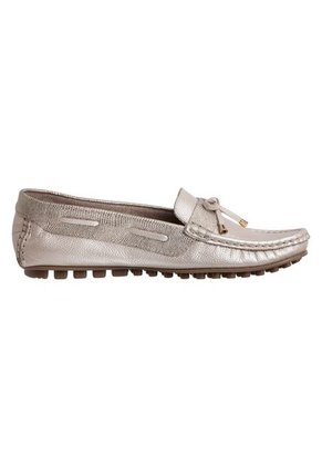 Zapatos Tipo Mocasín Para Mujer Dorado Comfort Plus 198347