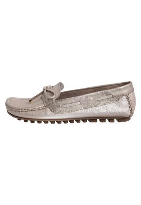 Zapatos Tipo Mocasín Para Mujer Dorado Comfort Plus 198347
