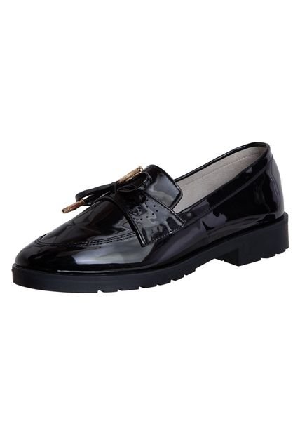 Zapatos Casuales Tipo Mocasín Para Mujer Negro Comfort Plus 197052