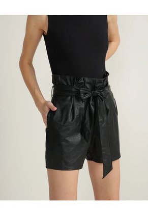 Short Corto Paperbag De Piel Sintética