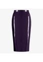 Faux Patent Leather Midi Skirt Morada de Commando