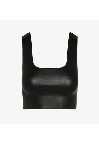 Faux Leather Crop Top Negro Commando