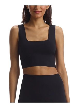 Crop Top Neoprene Squareneck Commando Op