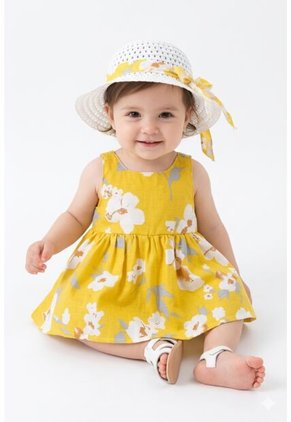 Conjunto Vestido + Pava Para Niña – Ideal Clima Cálido