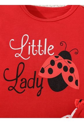 Adorable Traje De Mariquita De Verano, Conjunto De 2 Uds Para Niñas, Camiseta Sin Mangas + Pantalones