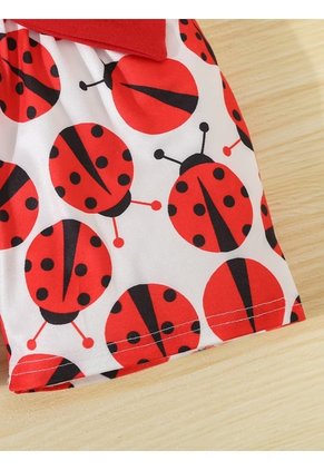 Adorable Traje De Mariquita De Verano, Conjunto De 2 Uds Para Niñas, Camiseta Sin Mangas + Pantalones