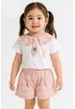 Comprastao Pantalon Corto Y Camisa Niñas Conjuntos De Vestir Bebes de Comprastao