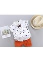 Conjunto Para Niño Pantalones Cortos Con Camisa Y Con Corbatin. de Comprastao