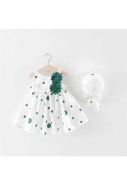 Vestidos Para Bebés Con Sombrero, Ropa Encantadora Para Niñas Pequeñas.