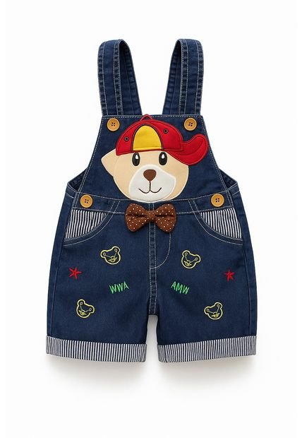 Overol Para Niños Unisex Cortos Vaqueros Bodys 