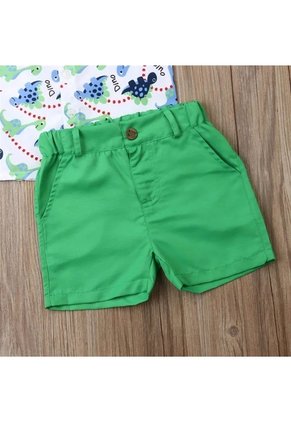 Conjunto Ropa Camisa Y Pantalones Cortos Niños Prendas De Vestir Bebes.