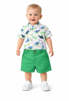 Conjunto Ropa Camisa Y Pantalones Cortos Niños Prendas De Vestir Bebes.