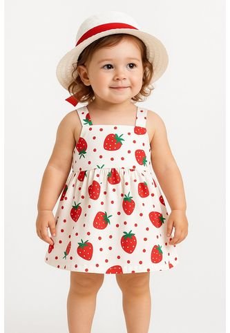 Vestido Niña Con Diseño Frutal + Pava – Muy Chic Comprastao