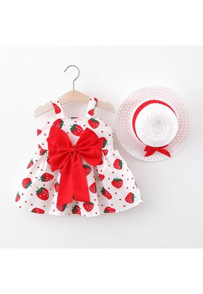 Vestido Niña Con Diseño Frutal + Pava – Muy Chic