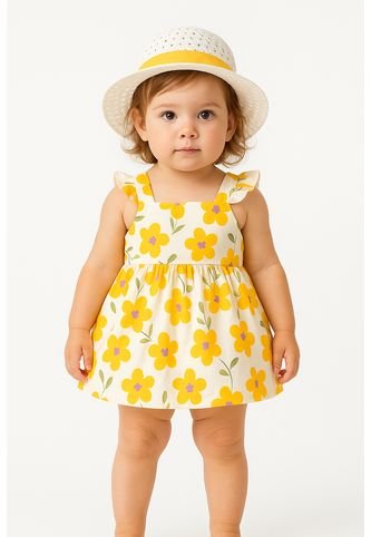 Vestido Para Niña Con Accesorio – Sombrero De Regalo Comprastao