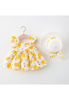 Vestido Para Niña Con Accesorio – Sombrero De Regalo