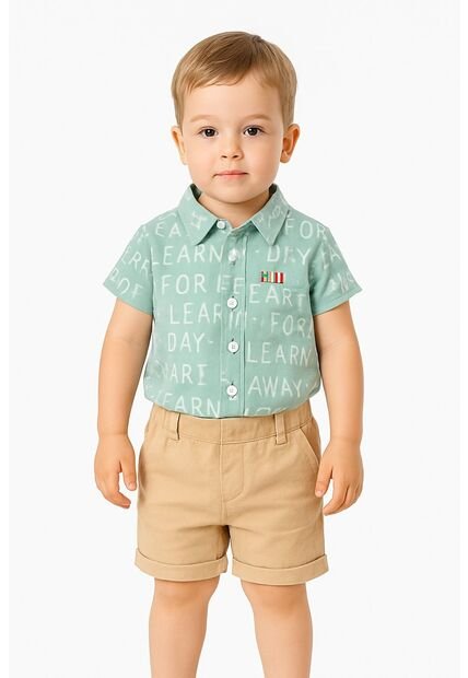 Ropa De Algodón Para Niños Camiseta Corta, 2 Unidades/conjunto