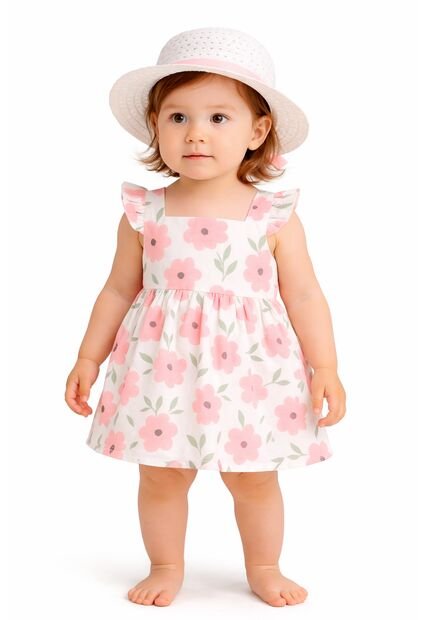 Vestido Niña Con Gorro – Outfit Completo Infantil