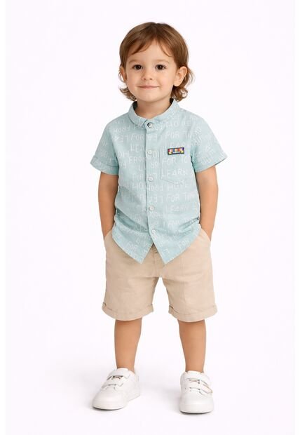 Ropa De Algodón Para Niños Camiseta Corta, 2 Unidades/conjunto