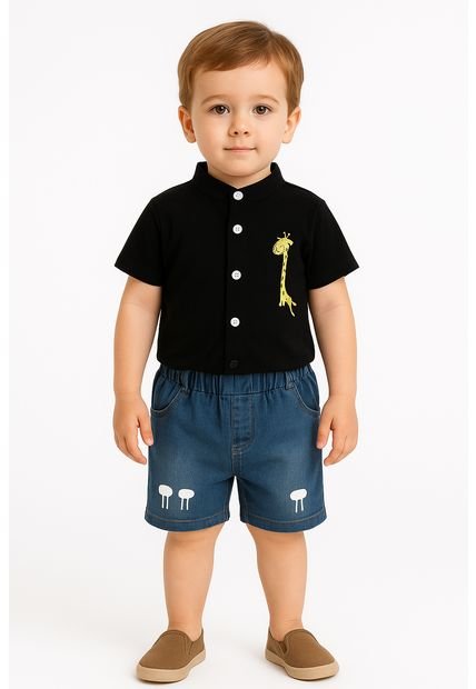 Pantalones Cortos Camisa Conjuntos Para Niños