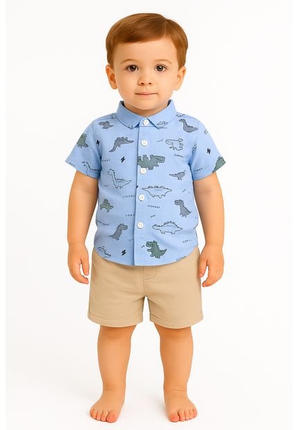 Ropa Niños Conjuntos Vestir Pantalones Cortos Y Camisa