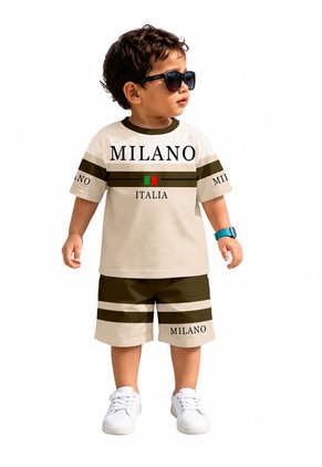 Ropa Niños Conjuntos Vestir Bebes Pantalón Y Camiseta Milano Italia