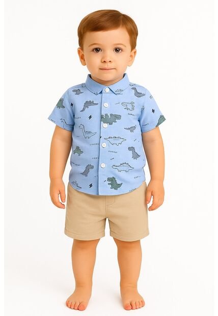 Ropa Niños Conjuntos Vestir Pantalones Cortos Y Camisa