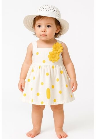 Conjunto Niña Verano Vestido Con Sombrero Gratis  Hermoso Diseño Comprastao