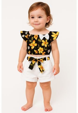 Niñas Conjuntos Cortos Cinturon Comprastao