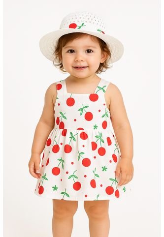 Vestido Niña Frutas Con Sombrero – Moda Infantil Comprastao