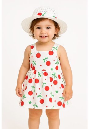Vestido Niña Frutas Con Sombrero – Moda Infantil
