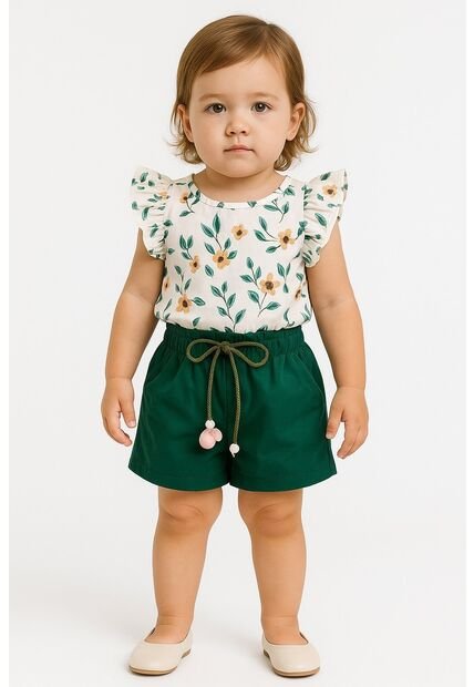 Pantalones Cortos Y Blusa Ropa Niñas Conjuntos Vestir