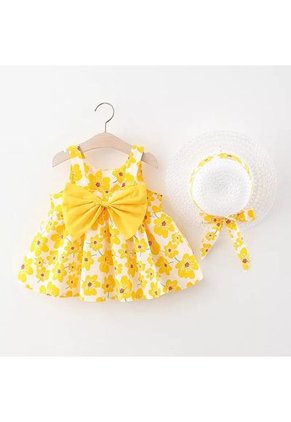 Vestido Infantil Estampado Con Pava – Verano 2025