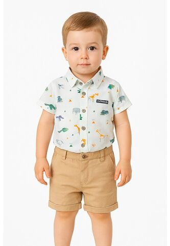 Ropa Niños Conjuntos Vestir Pantalones Cortos Y Camisa Comprastao